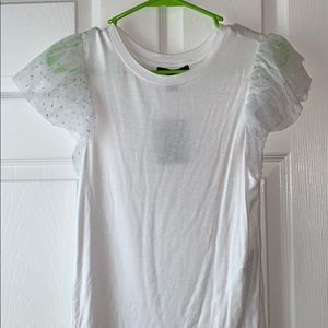 Sparkly Tulle Sleeve Tshirt